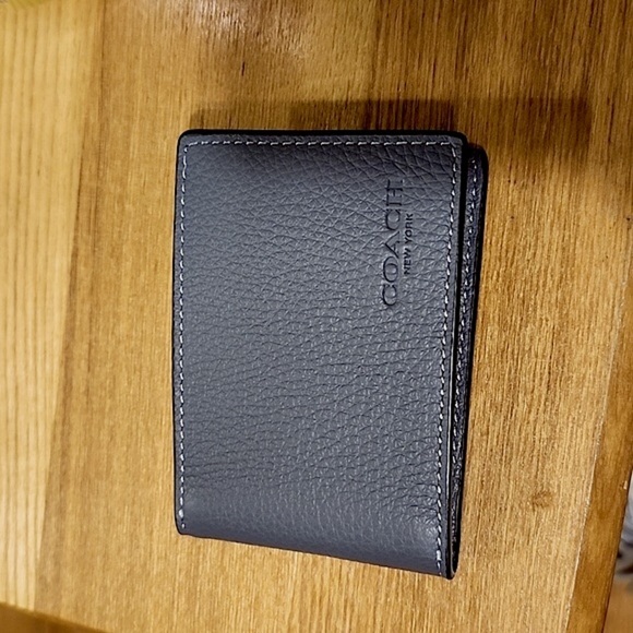 Coach  Grey Compact Billfold Wallet - Picture 2 of 7
